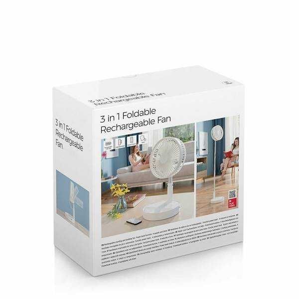 Ventilator cu picior extensibil reincarcabil USB-C 7200mAh telecomanda