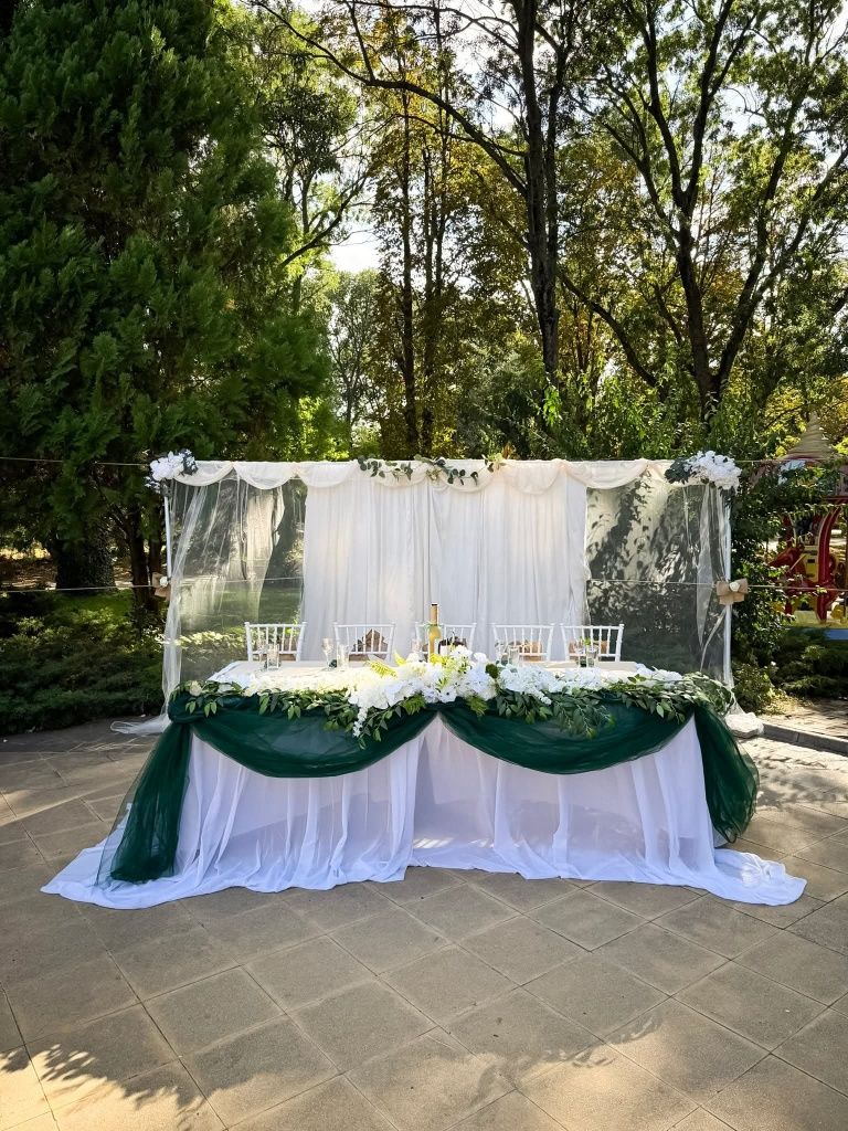 4 бр. Бели сватбени завеси