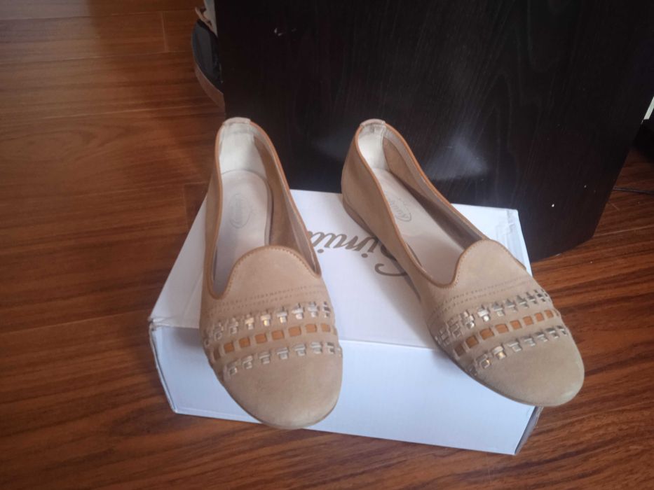 Balerini de damă, din piele întoarsă