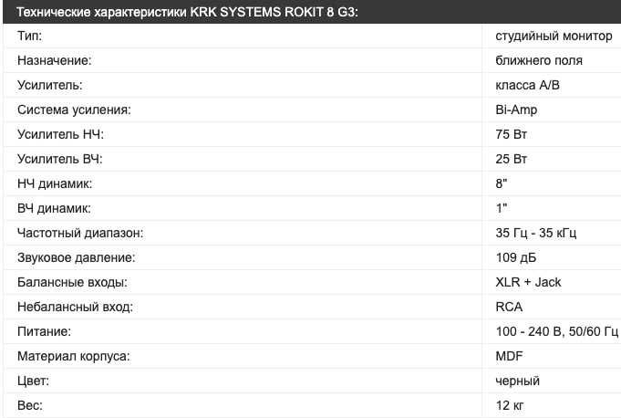 Мониторы KRK Rokit 8 G3