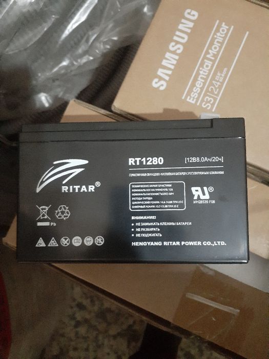 Продам аккумуляторные батарей для ИБП. Новые фирмы SVC  и RITAR 12B/8