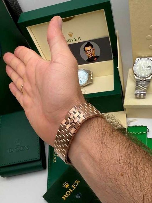 rolex land dweller розово злато