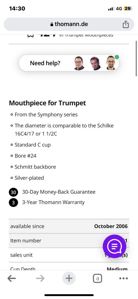 mustiuc trompeta schilke symphony M2 17.00mm 1 1/2 bach aproape nou