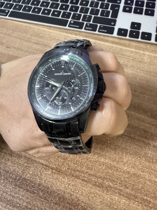 JACQUES LEMANS Liverpool Quartz Black Men's Watch