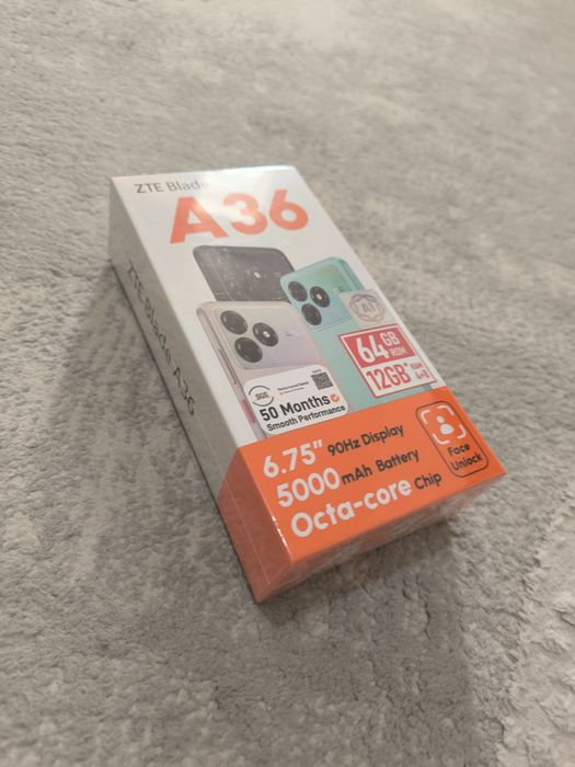 Продам запечатанный новый телефон/смартфон ZTE Blade A36