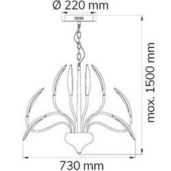 Candelabru LED cu pandantiv, WOFI HAMPTON. (NOU)