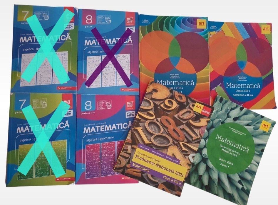 Culegeri și manuale matematică clasa 7-8 | Algebră, Geometrie, Evaluar