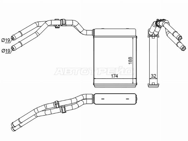 Радиатор отопителя салона Ford Mondeo