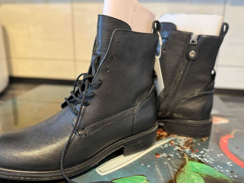 Ghete Barbati Piele Naturala GEOX Respira D16LQA - 41, Negru