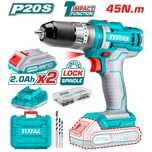 Акумулаторен ударен винтоверт TOTAL 20V,2x2Ah,45Nm-TL IND TIDLI201452E