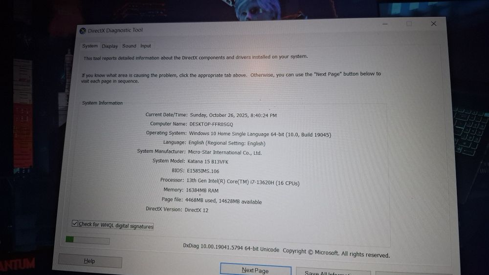 Laptop GAMING 2025 MSi i7 13620H 4.90GHz SSD 1TB Nvidia RTX 4060 8GB!