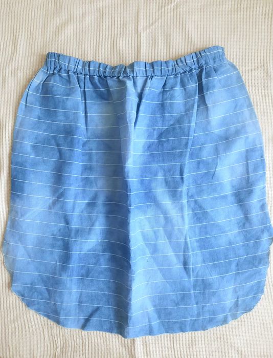 Fusta bleu din in S