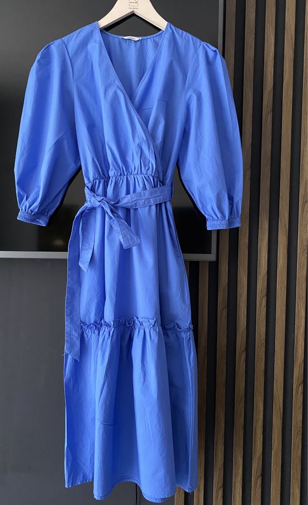 Rochie albastra cu cordon