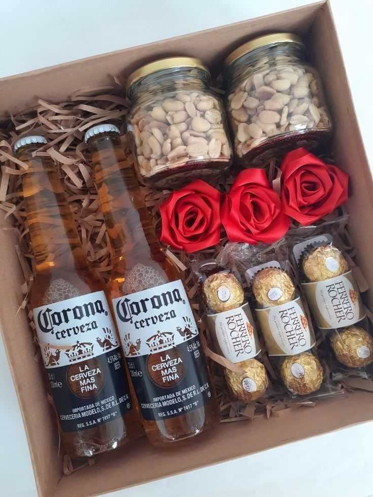 Мъжки подарък, кутия, букет, за рожден ден, имен ден, свети валентин