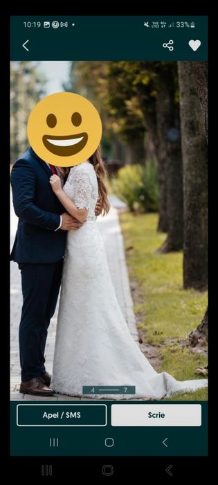 Rochie de mireasa foarte frumoasa  stil sirenă