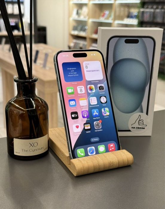 iPhone 15 синий  в идеальном состоянии