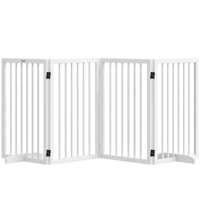 Преграда за кучета PawHut, сгъваема, неплъзгаща се, опорни крачета