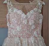 Rochie de mireasă roz pudrat