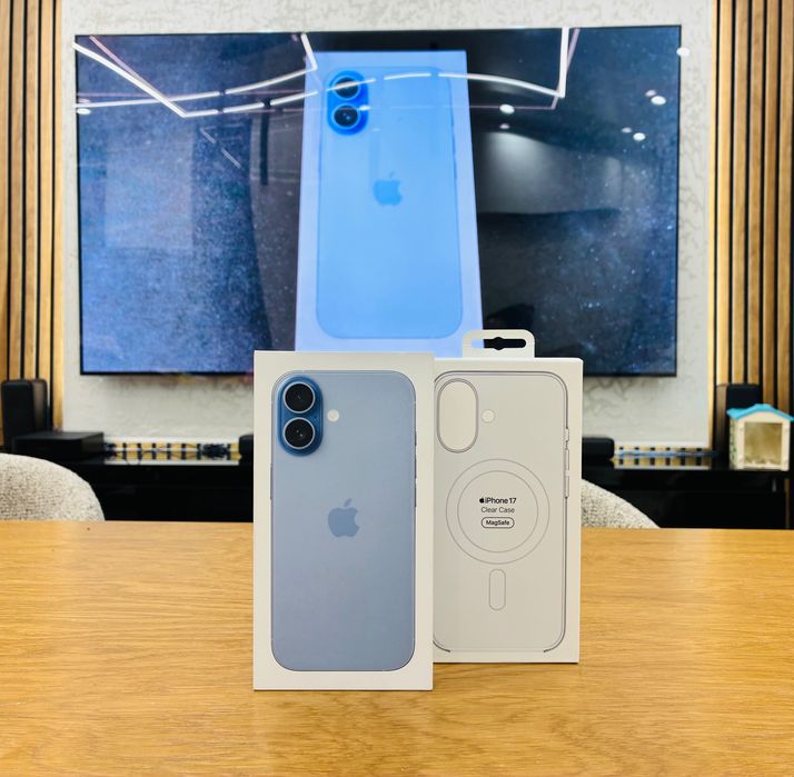 iPhone 17 256 Mist Blue Подарък Кейс Гаранция