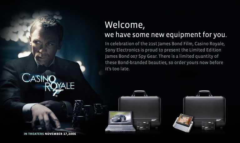 Mini laptop de COLECTIE Sony Vaio UX490 James Bond
