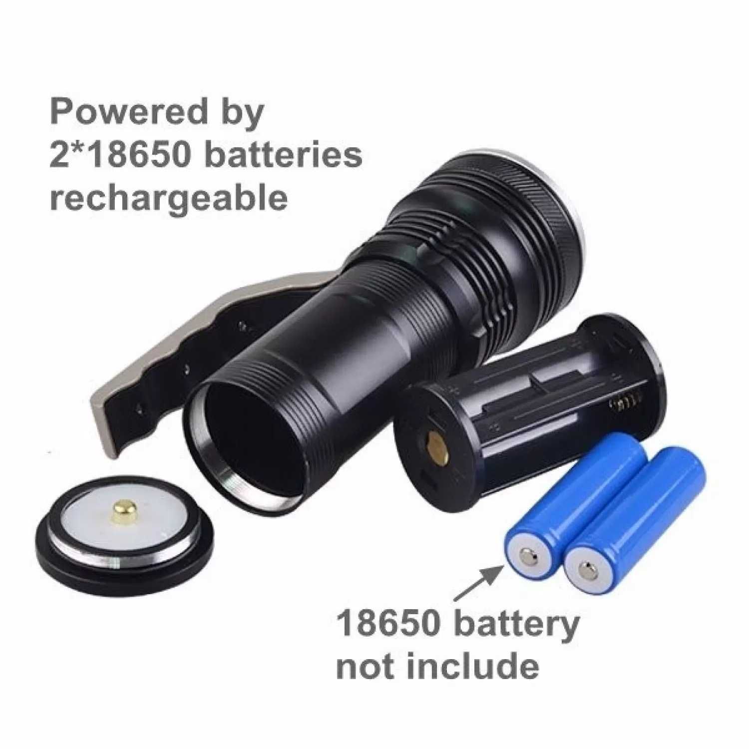 Фенер ръчен, мощен, с 3 батерии Digital One SP00804 зарядно 12v и 220v