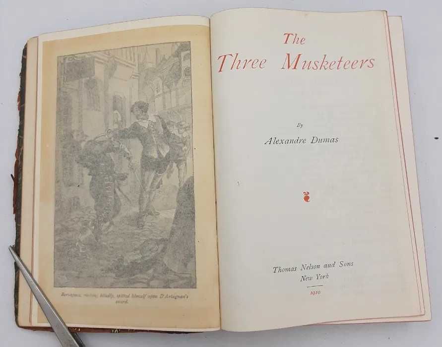 Carte veche rara "The three musketeers "Al.Dumas 1910
