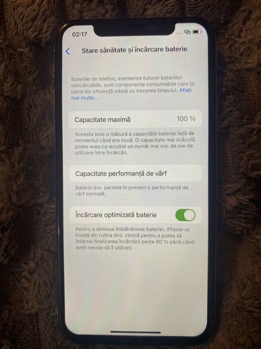Vand Iphone X 100% sanatate baterie