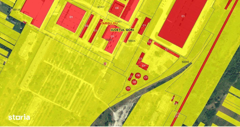 Vand Teren Intravilan cu Constructii Industriale, zona Rostramo