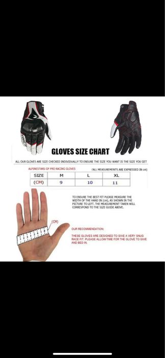 Manusi moto din piele perforata M, L, XL