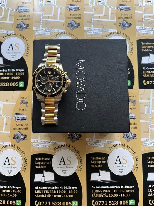 Ceas elvețian Movado Seria 800 Auriu Impecabil