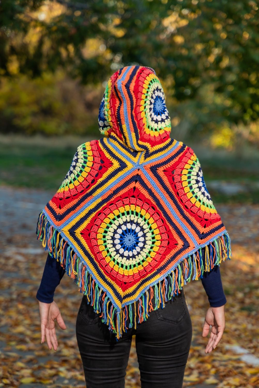 Poncho croșetat hand made