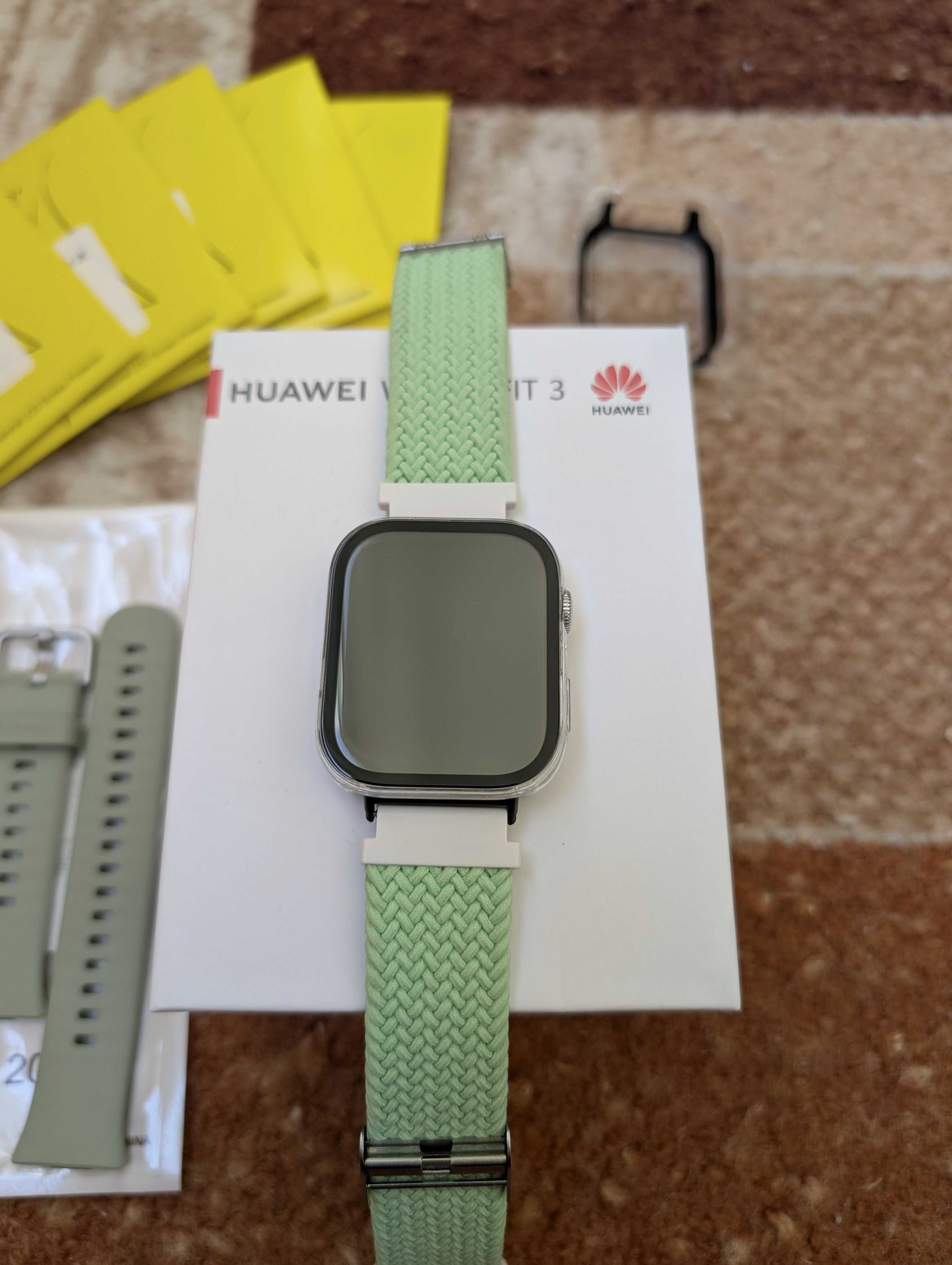 Huawei Watch Fit 3 Green смарт часовник + аксесоари