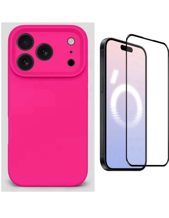 Husa Classic Alcantara + Folie Sticla Iphone 17/17 AIR/17 PRO/ PRO MAX