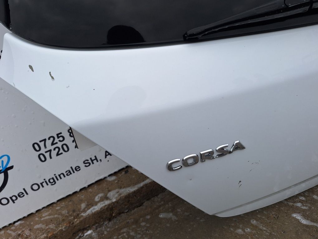 Haion ușa spate portbagaj alb Y474 Opel Corsa D 4 usi VLD H 84