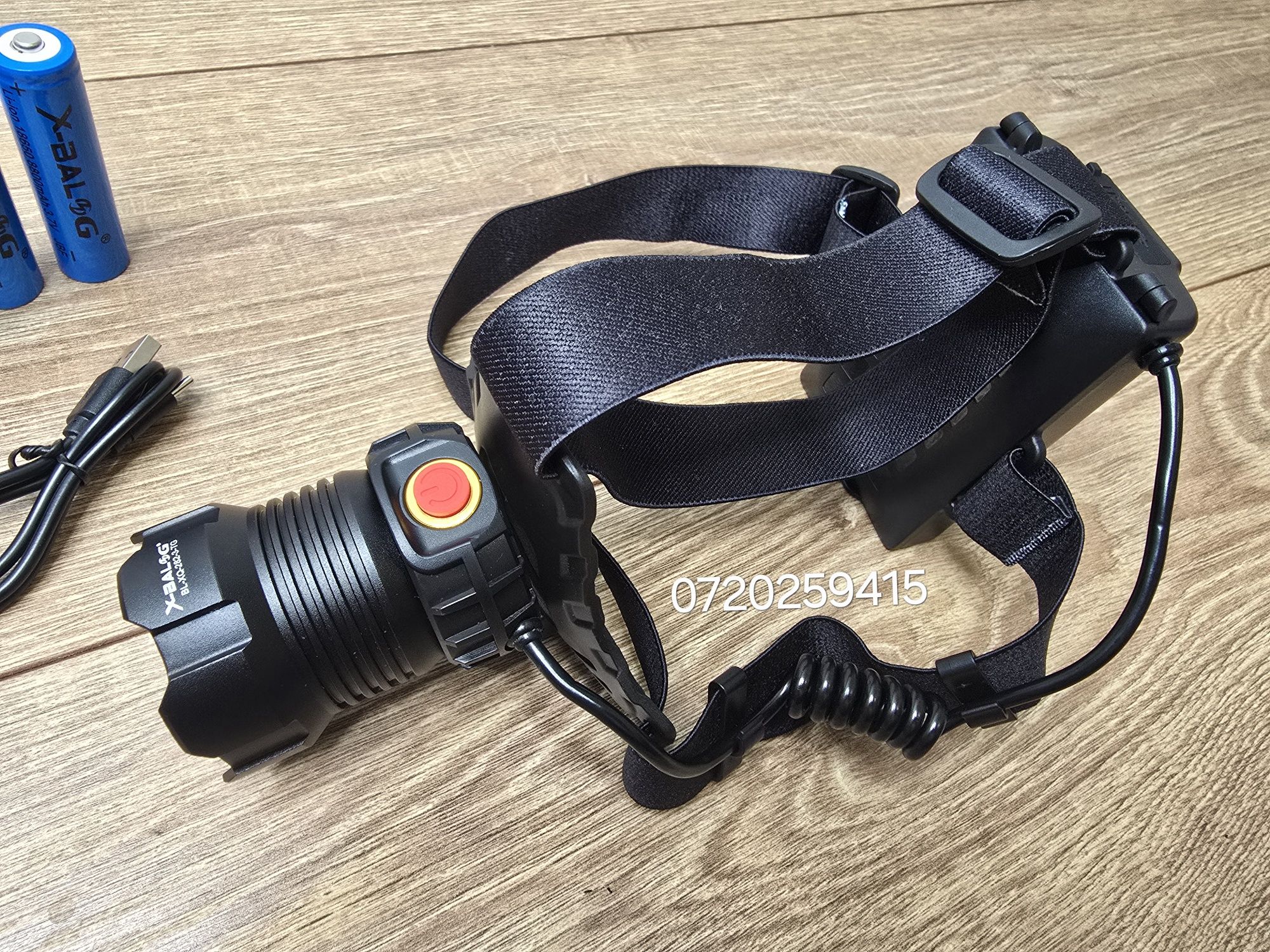Lanterna Profesionala Puternica Frontala cu Led laser PM20 ULS, 1300m