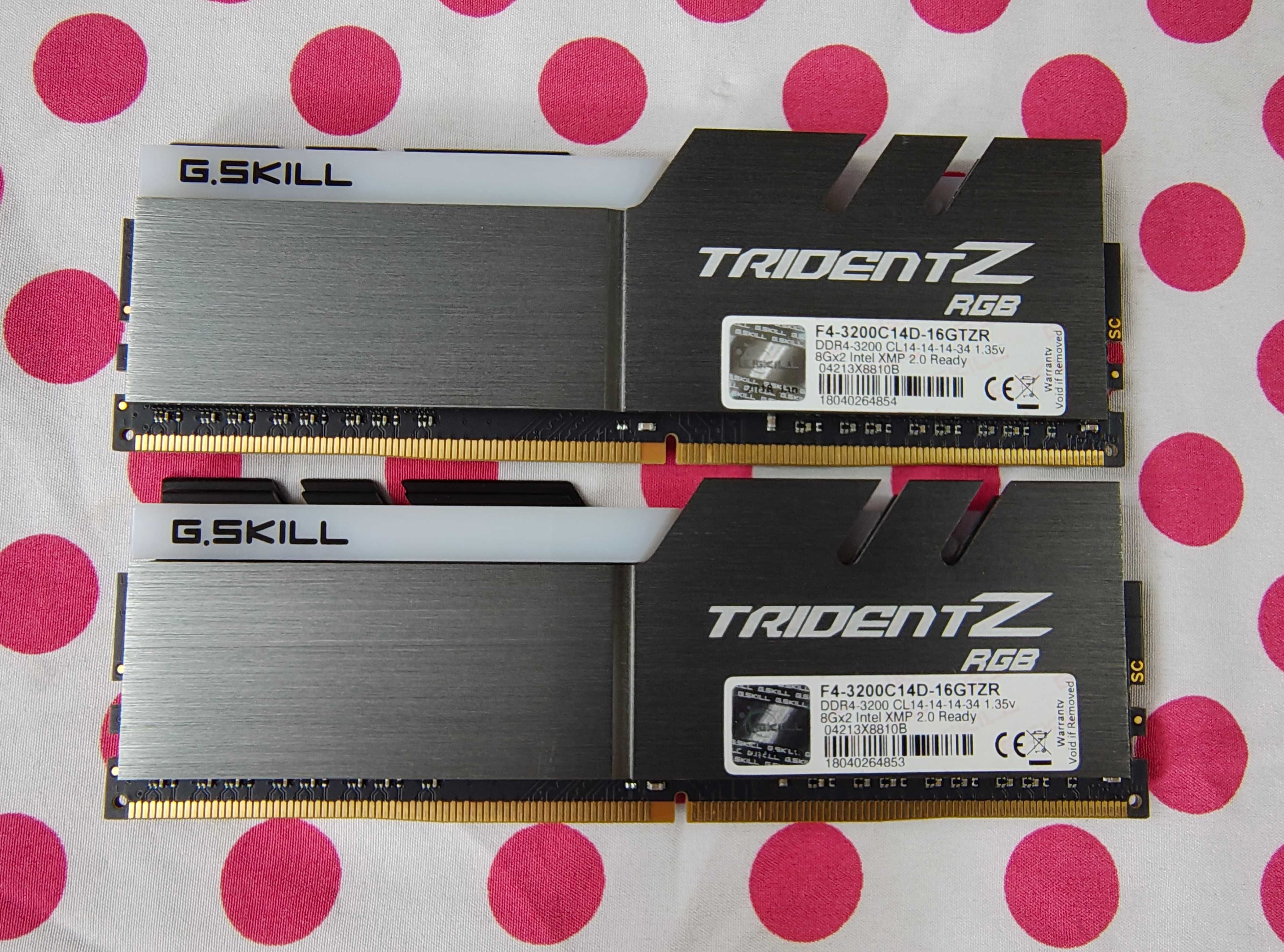 Memorie G.Skill Trident Z RGB 16GB DDR4 3200MHz CL14 1.35v.
