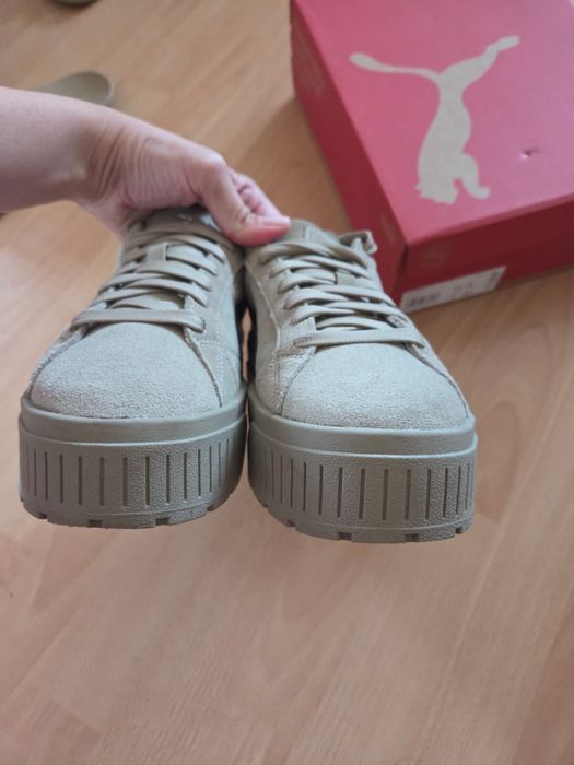 Puma Flatform piele intoarsa bej crem nr 40