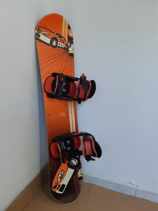 Placa snowboard 110 cm pentru copii cu legaturi-boots