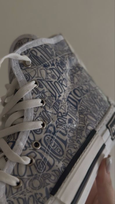 Високи Dior B23 кецове с принта на логото Oblique