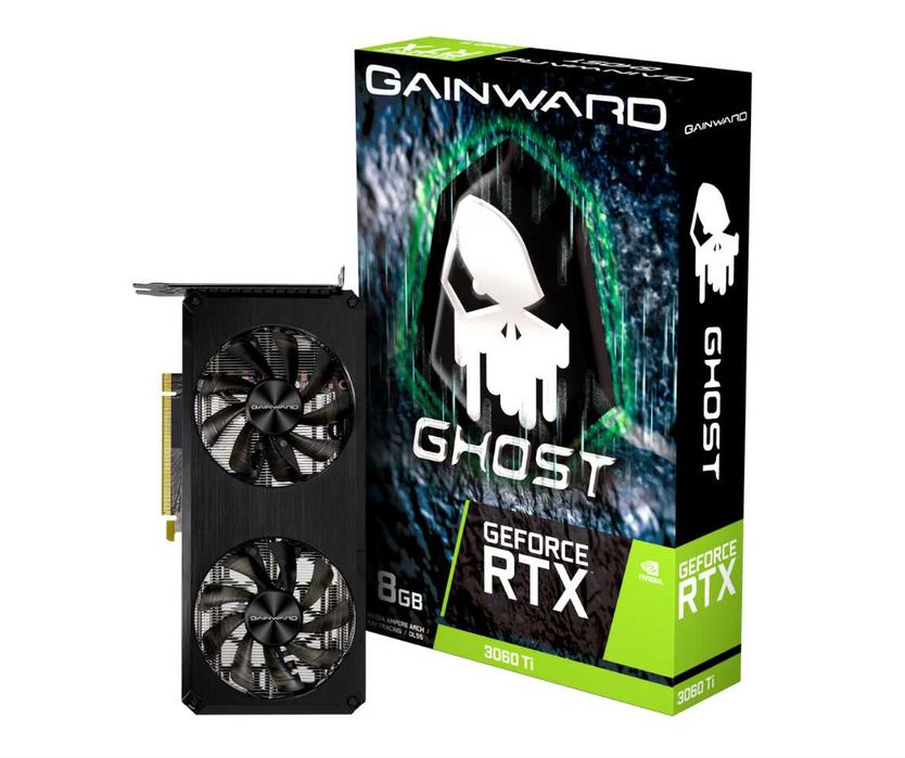 Видеокарта Gainward RTX 3060 Ti Ghost - 8GB GDDR6, Гаранция 12 месеца