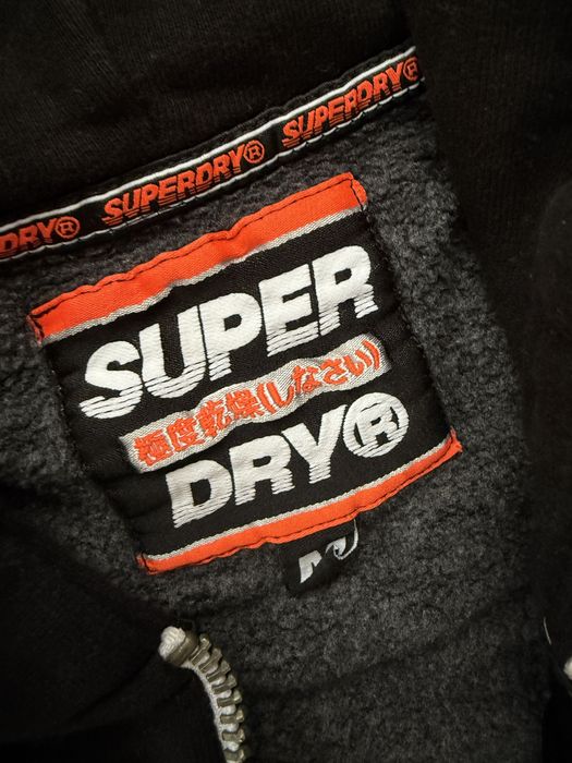 Hanorac SUPERDRY cu Fermoar Negru | Marime M
