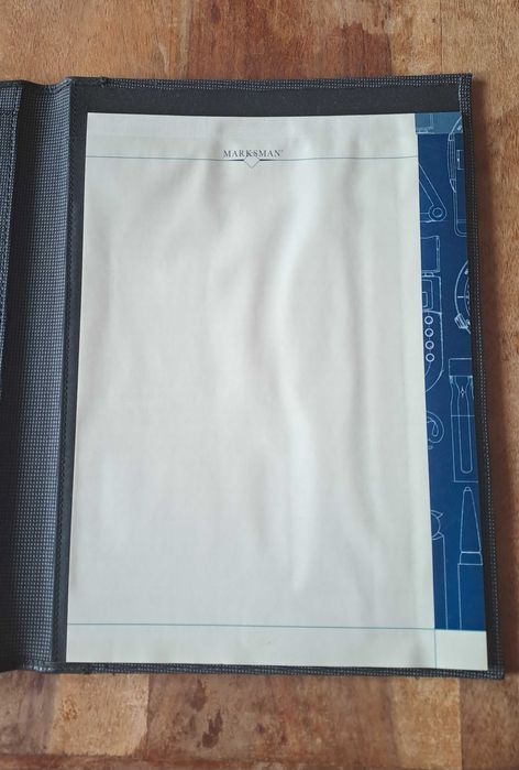 папка луксозна за документи черна Марксман Marksman Размер А4