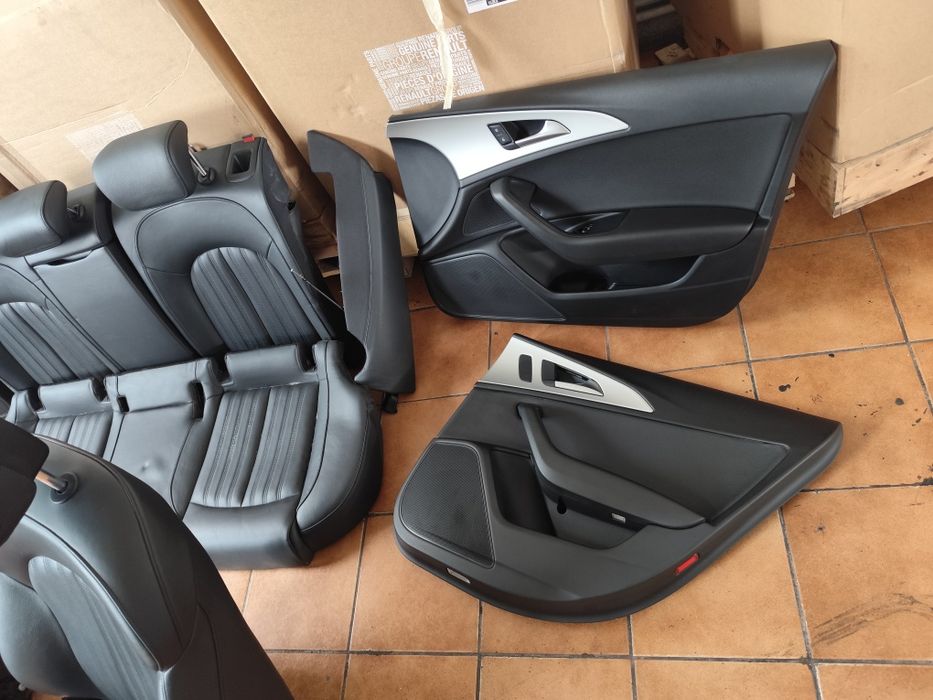 Interior sport piele audi A6 C7 4G scaune. Bancheta. Fete de uși