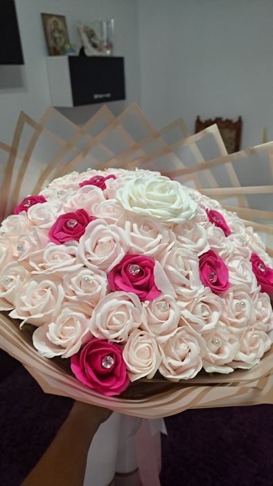 Buchet de trandafiri din săpun