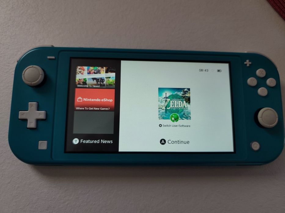 Nintendo Switch Lite Turcoaz + Zelda TOTK + Card 256GB – 750 lei