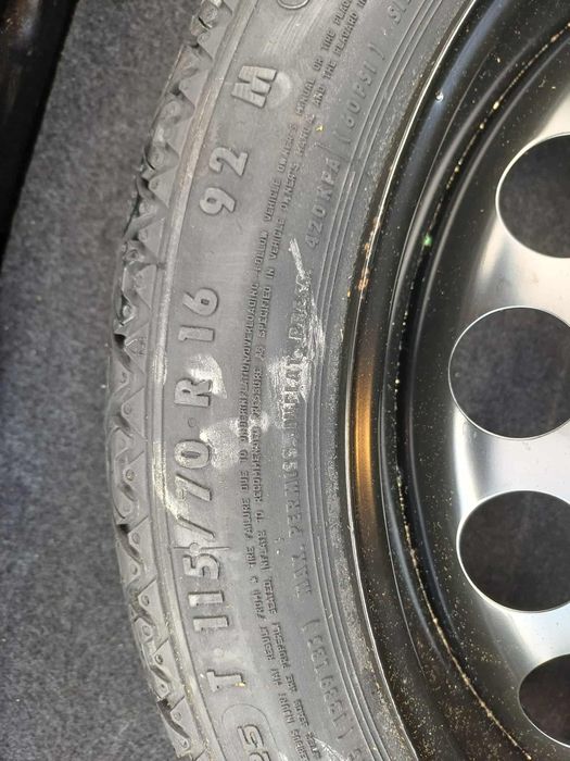 Roată de rezerva slim T115/70 R 16 cu chit