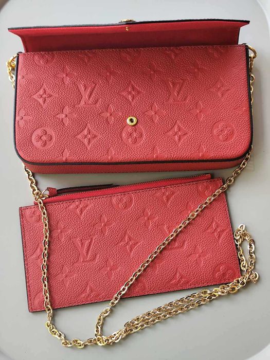 Louis Vuitton Чанта от Емблематичната Релефна Зърнеста Телешка Кожа