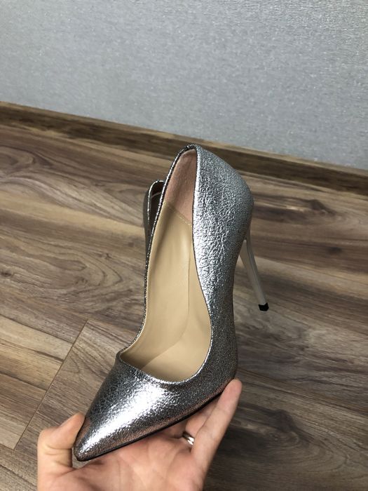 Pantofi Stiletto - culoare argintie