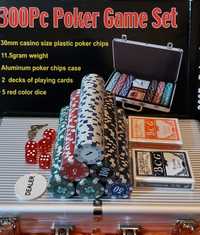 Профессиональный покерный набор на 300 фишек в кейсе. Poker game set.