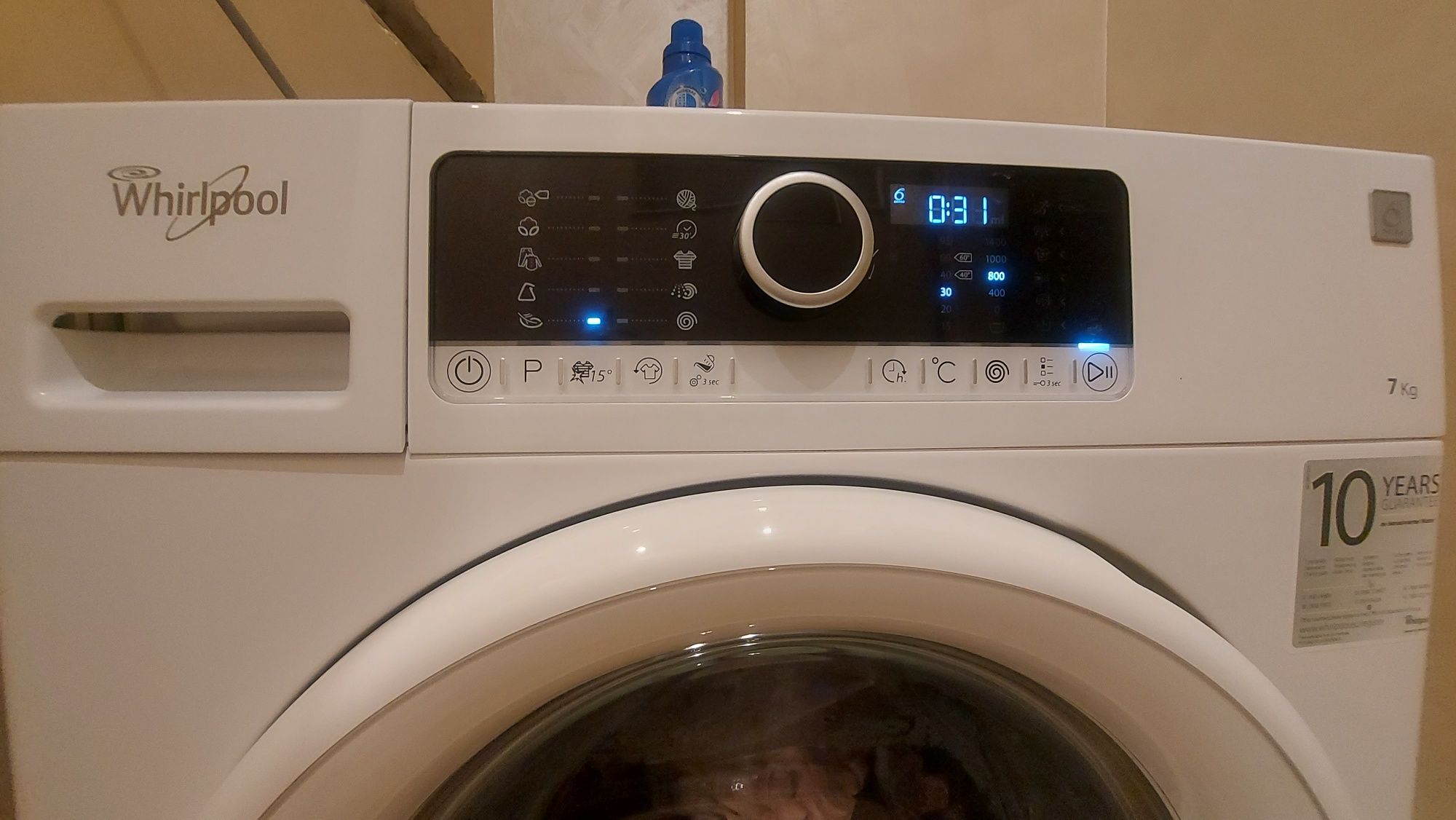Пералня Whirlpool 6th sense 7кг. 71400 оборота